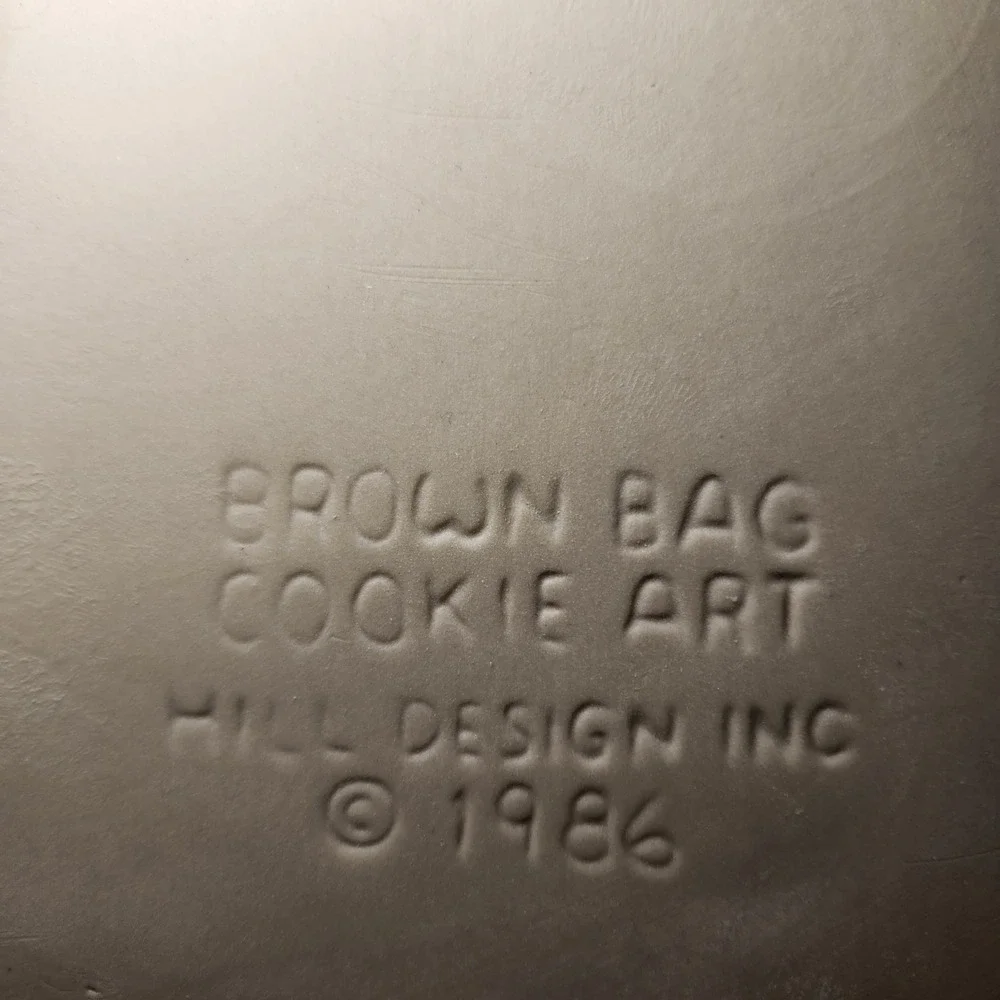 Vtg Brown Bag Cookie Art Christmas Tree Cookie Mold 1986 Craft